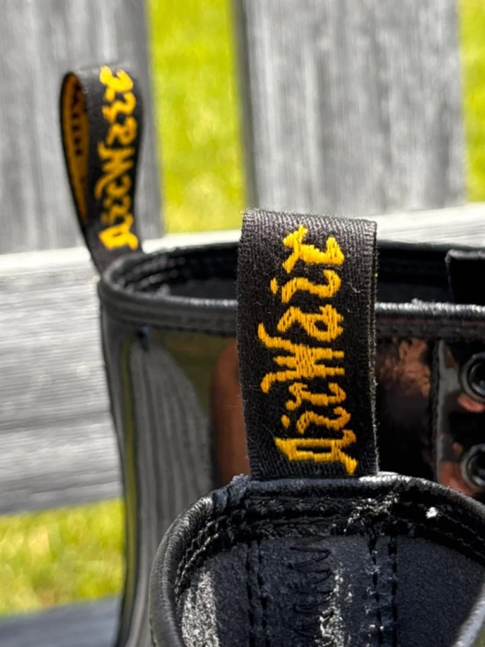 Dr. Martens 1460 Patent Leather 8-Eye Boots Black Woman's US7